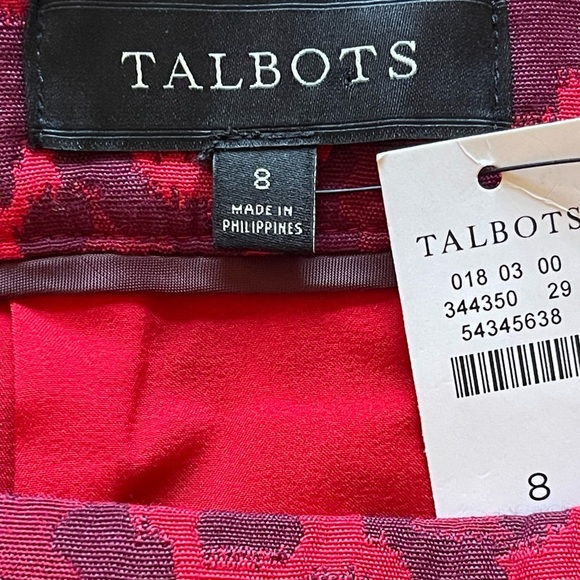 NWTS RED LEOPARD COTTON PENCIL SKIRT SZ 8 - Picture 5 of 10